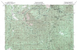 Glennville Quadrangle, California 1956 Topo Map USGS 15 Minute - Shaded - £17.57 GBP