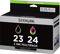 New Genuine Lexmark 23 24 2PK Ink Cartridges Box X Series X3550 X3530 - $35.99