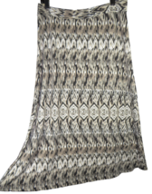 Dress Barn Women&#39;s Ikat Print Soft Stretchy Maxi Skirt Size Large Petite - £7.85 GBP