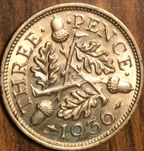 1936 Uk Gb Great Britain Silver Threepence Coin - Unc ! - - £5.16 GBP