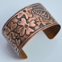 Copper embossed cuff bracelet - £23.77 GBP