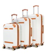 Vintage 3 Piece Expandable Retro Luggage Set (White) - $199.99
