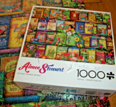 Jigsaw Puzzle 1000 Pcs Aimee Stewart Art Summer Gardening Vintage Books Complete - $13.85