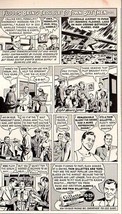 1949 Print Ad Gillette Razor Blades Flood Comes To Town Cartoon - £7.95 GBP