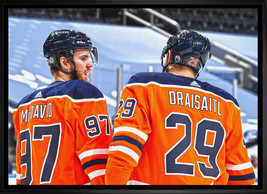 Connor McDavid &amp; Leon Draisaitl Framed Canvas - Edmonton Oilers - $215.00