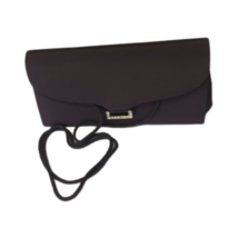 Purse Clutch Handbag Dark  Brown Rhinestones Buckle Elegant Evening NWOT - $23.99