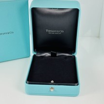 Tiffany &amp; Co Necklace Storage Presentation Box in Blue Leather Lux High ... - €130,32 EUR