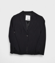 Moschino Jacket Womens 8 Black Wool Blend Blazer 1 Button Cheap Chic Italy Made - £59.02 GBP