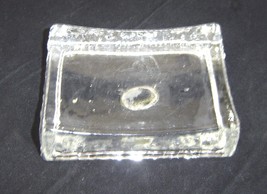  Vintage L E Smith Clear Art Glass Crystal Soap Dish Trinket Dish  - £15.79 GBP
