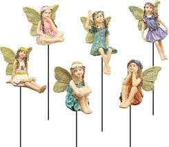Garden Resin Figurines Fairy Statues Sculptures Patio Ornaments Home Decor - £22.34 GBP+