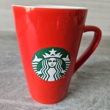 Starbucks Coffee Mug 16 Oz Red Ceramic 2020 Siren Mermaid Logo Tall - £13.84 GBP
