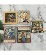 Mary Engelbreit Vintage Fridge Magnets Lot of 5 Rectangle Quotes Boys Ki... - $475.69 MXN