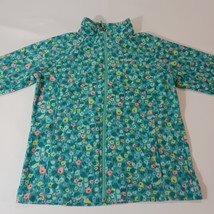 Columbia WG6778 Youth/Girls Size XL Green Floral Fleece Full Zip Jacket image 9