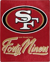 NFL San Francisco 49ers Royal Plush Raschel Throw Blanket Signature Design 50x60 - £31.38 GBP