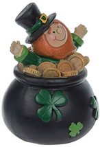 Leprechaun In Pot Of Gold Figurine Table Decoration St Patrick&#39;s Day Hom... - £8.19 GBP