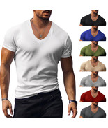 hot sell men&#39;s clothing shapely T shirt fashionable  ﻿ - $26.36 CAD