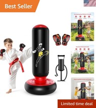 Durable 66-Inch Inflatable Kids Punching Bag with Gloves - Perfect Activ... - $60.00