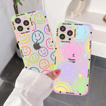 Cute Colorful Cartoon Comic Smile | Flower | Phone Cases for iPhone 14 11 12 13  - £8.83 GBP