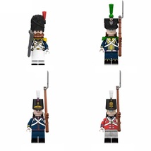 Napoleonic Wars French sapper Hessian Portuguese infantry 4pcs Minifigures Toy - $12.49
