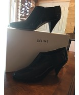 CELINE PARIS ELASTIC PUMP SOFT PATENT boot sz 40 new $950 - $238.74