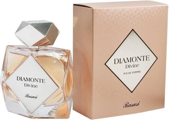 Primary image for Diamonte Divine Pour Femme Eau De Parfum by Rasasi 100ml 3.4 FL OZ Free Shipping