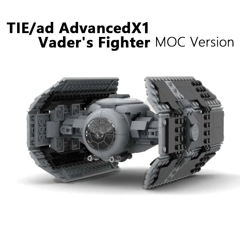 NEW 453Pcs MOC Spaceship TIE/ad Advanced x1 Vader&#39;s Fighters Building Bl... - £26.81 GBP