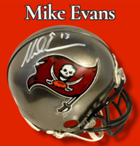 MIKE EVANS AUTOGRAPHED SIGNED TAMPA BAY BUCCANEERS MINI HELMET wAP/HOLO/COA - $188.09