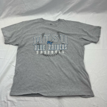 Mid. Tenn. St. Blue Raiders J America Mens Shirt T-Shirt Baseball Gray Crew XL - £7.01 GBP