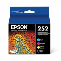 EPSON 252 DURABrite Ultra Ink Standard Capacity Black &amp; Color Cartridge Combo Pa - £39.83 GBP