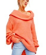 $148 Free People Alpaca Top Small 2 4 Peach Oversized Cowl Pullover Dres... - $85.45 CAD