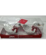 Kirkland Salt and Pepper Shakers Swans Red Bow Ceramic New - $15.79