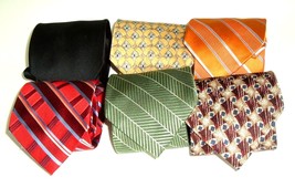 Vtg To Modern Men&#39;s Ties Mod Geo 6 Pc Lot Ketch Nubio Croft &amp; Barrow Beene - £15.78 GBP