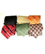 Vtg To Modern Men&#39;s Ties Mod Geo 6 Pc Lot Ketch Nubio Croft &amp; Barrow Beene - £14.86 GBP