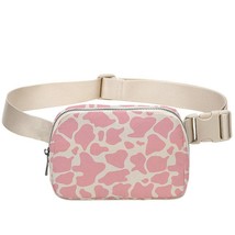 Pink Western Cow Print Crossbody Sling Belt Bag - $28.71