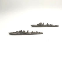 Vintage Metal Miniature Waterline Ships Halland Warship 1/1250? Lot of 2 - $14.99