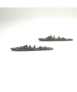 Vintage Metal Miniature Waterline Ships Halland Warship 1/1250? Lot of 2 - $14.99