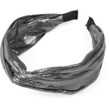 Knotted Headband with Metallic Texture Charcoal - $18.97 CAD