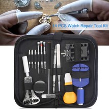 14PCS Watch Repair Tool Kit Link Remover Watch Case Opener Spring Bar With Case - £24.37 GBP