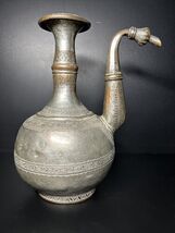 Antique Hand Engraved Copper Water Pitcher Jug, Ottoman Empire, 19th cen... - $395.97