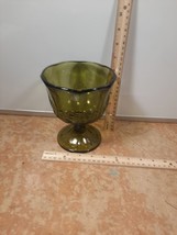 Vintage Indiana Glass Green Harvest Grape Goblet - £8.85 GBP