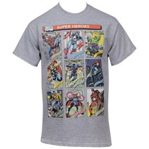 Marvel The Avengers Hero Trading Card Images T-shirt Grey - $31.98