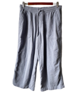 Athleta Blue Farallon Heathered Wide Crop Pants Drawstring Waist - Women... - $722.54 MXN
