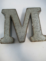 Galvanized Metal Letter M 6&quot; Rustic Country Industrial Farmhouse 3D  - £2.33 GBP