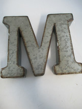 Galvanized Metal Letter M 6&quot; Rustic Country Industrial Farmhouse 3D  - $2.97