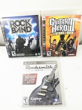 PlayStation 3 PS3 game set 3 Guitar Hero III Legends of Rock RockBand Rocksmith - $29.00