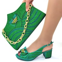 High Heels Sexy Ladies Shoes and Bag for Party Wedding Nigerian Women Party Shoe - £99.84 GBP
