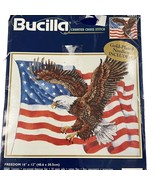 Bucilla Freedom Linda Gillum 16&quot; x 12&quot; Counted Cross Stitch Kit Opened C... - £29.57 GBP