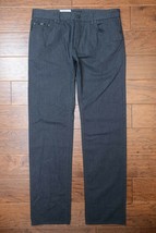 HUGO BOSS Maine Uomo Regular Nero Antracite Cotone Pantaloni Casual 34x34 - $68.59