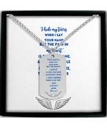 I Hide My Tears When I Say Your Name – Memorial Tag Necklace for Men – S... - $55.87 CAD+