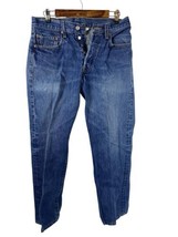 Vintage Levis 501 Jeans 32x30 Fly Button Y2K 2000s Mens Straight Leg Med... - £75.14 GBP